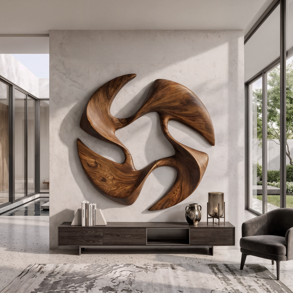 Mid Century Abstract Wall Art For Living Room And Bedroom SINLKIWA161