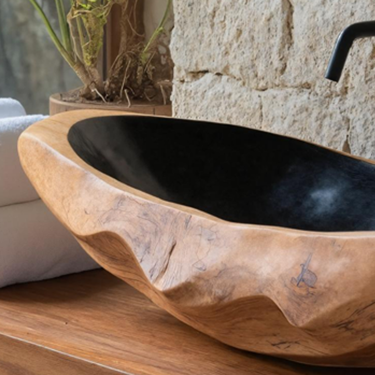 Farmhouse Solid Wood Sink For Rustic Bathroom Makeover SILDTTNVS010