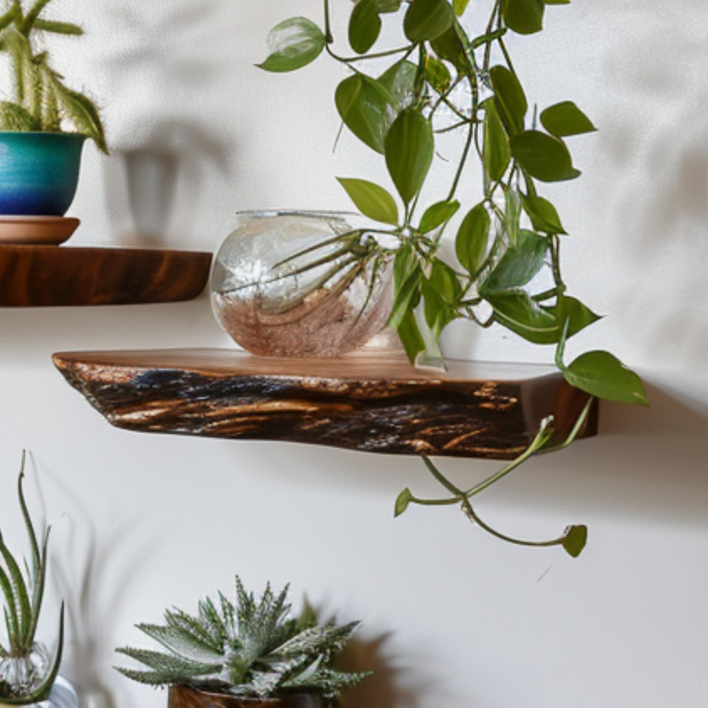 Live Edge Shelf Wall Mounted Shelf SINLFL020