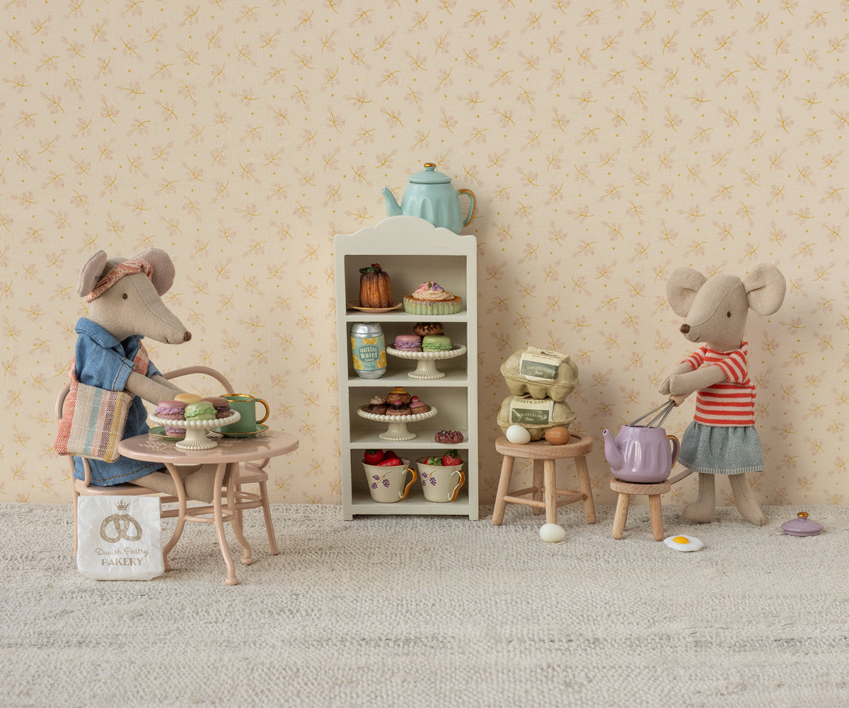 Café set, Mouse, Big - Pale pink