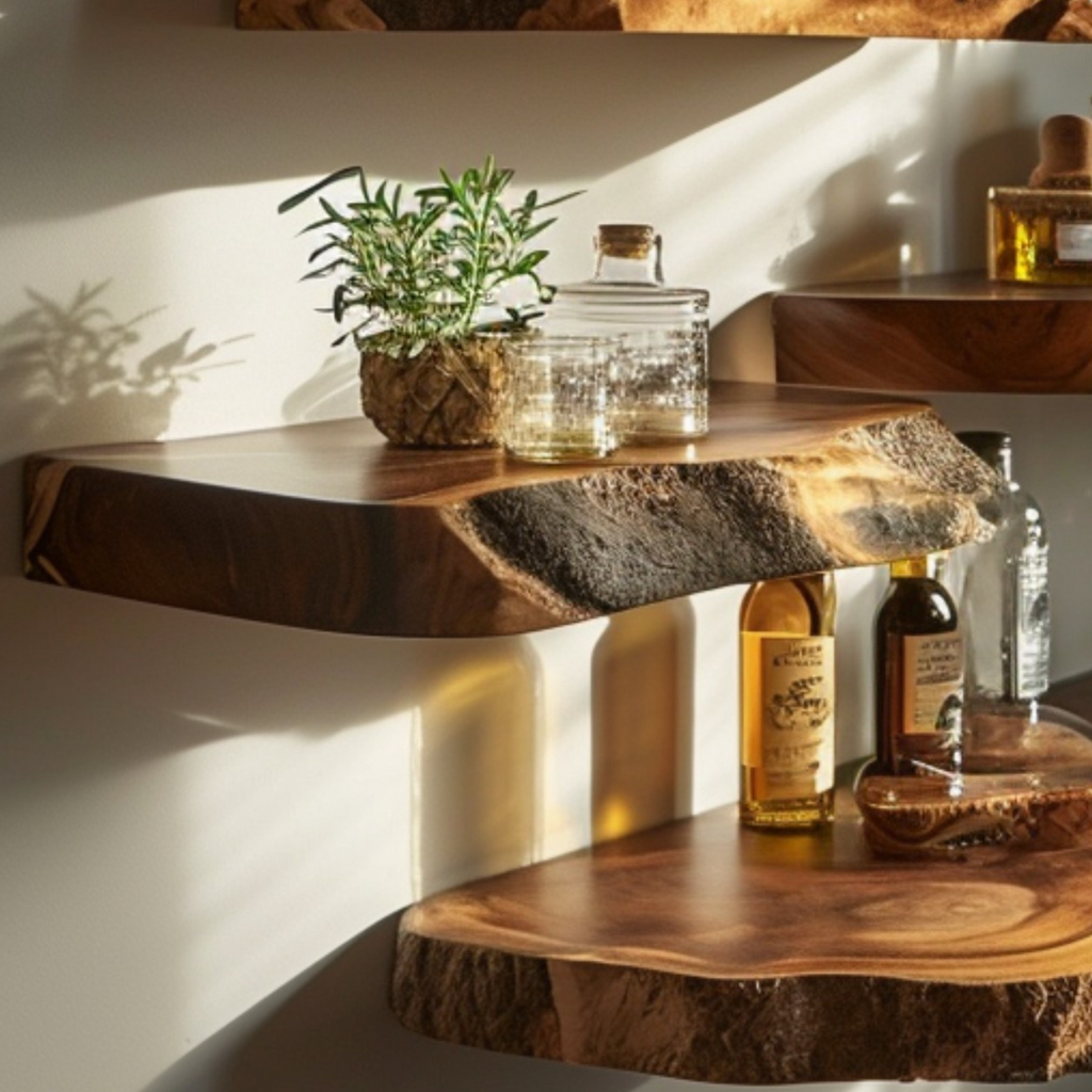 Floating Wood Shelf Display Shelf SINLFL034
