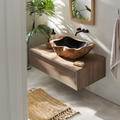 Farmhouse Solid Wood Sink For Warm Bathroom Interiors SILDTTNVS013