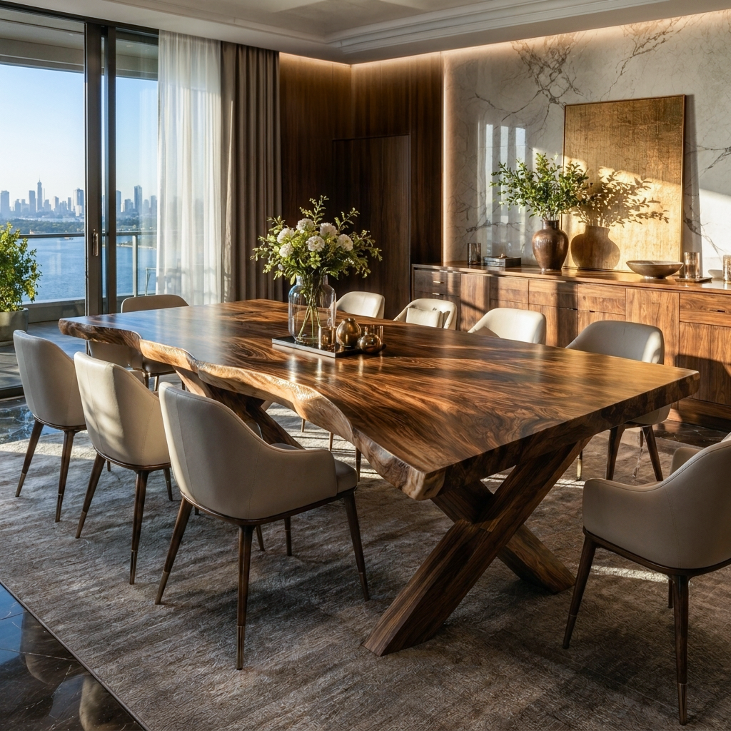 Luxury Live Edge Dining Table For Family Dining Space RTTHTTDN009