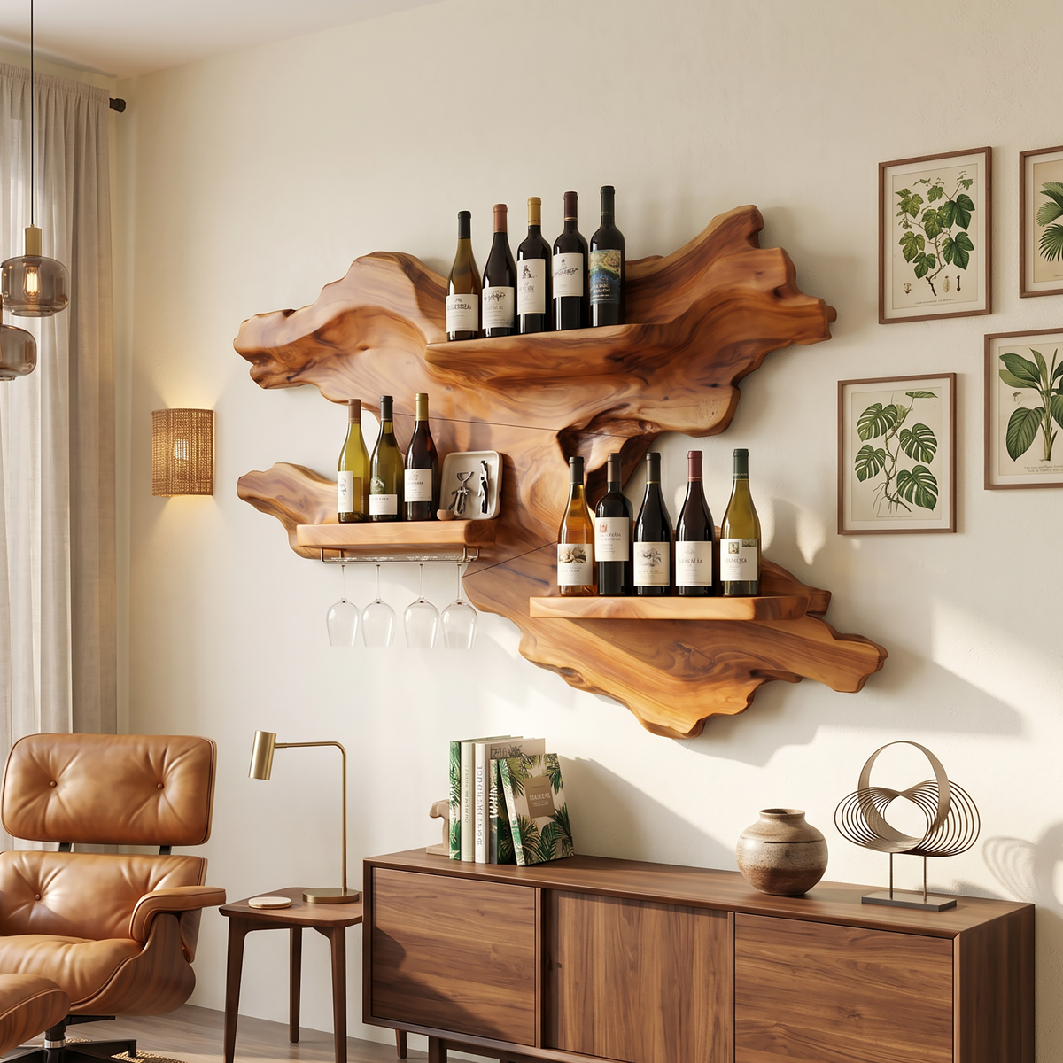 Farmhouse Wooden Wine Rack For Home Bar SILDTTRWH095