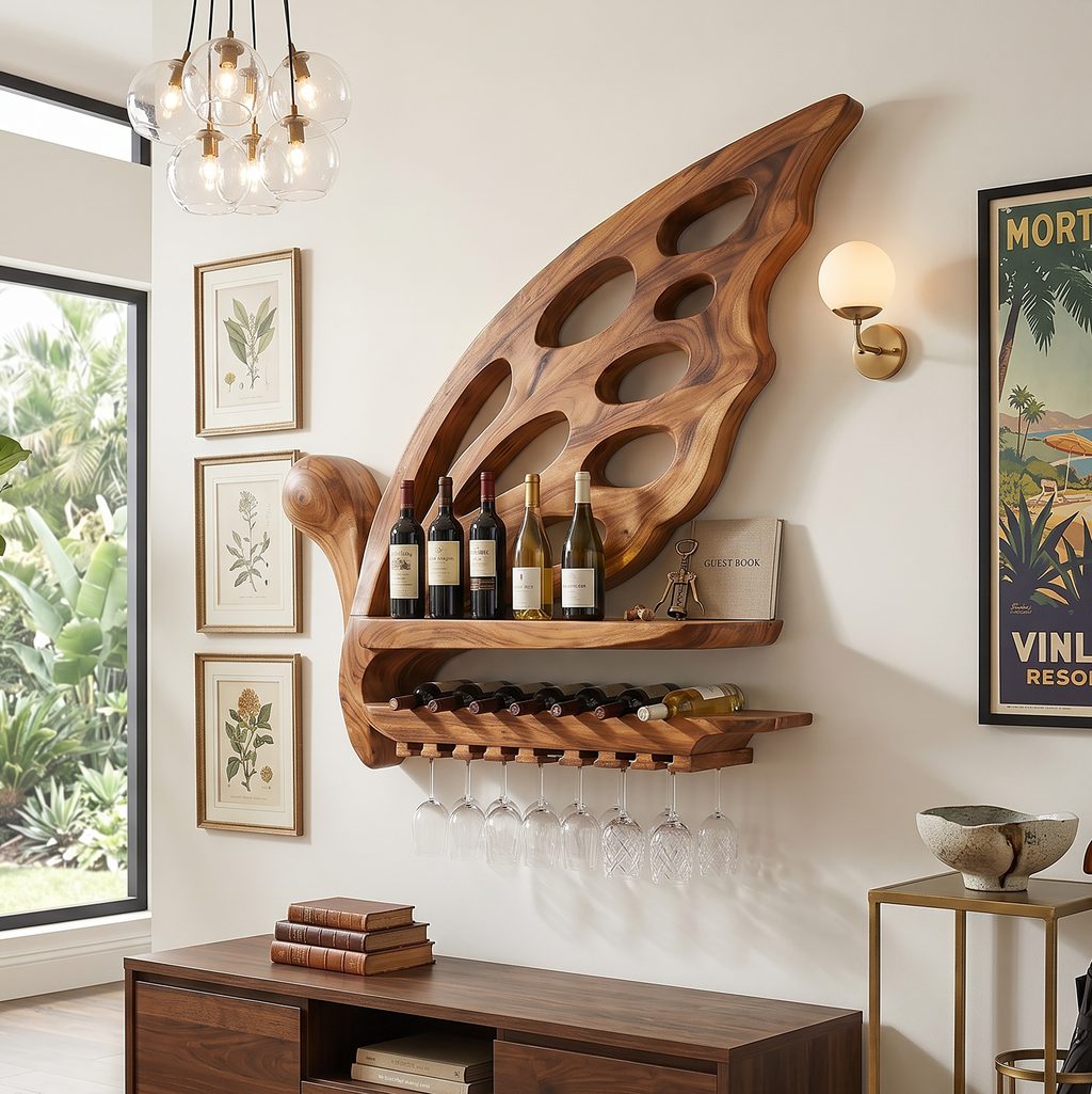 Industrial Wine Holder For Home Bar SILDTTRWH119
