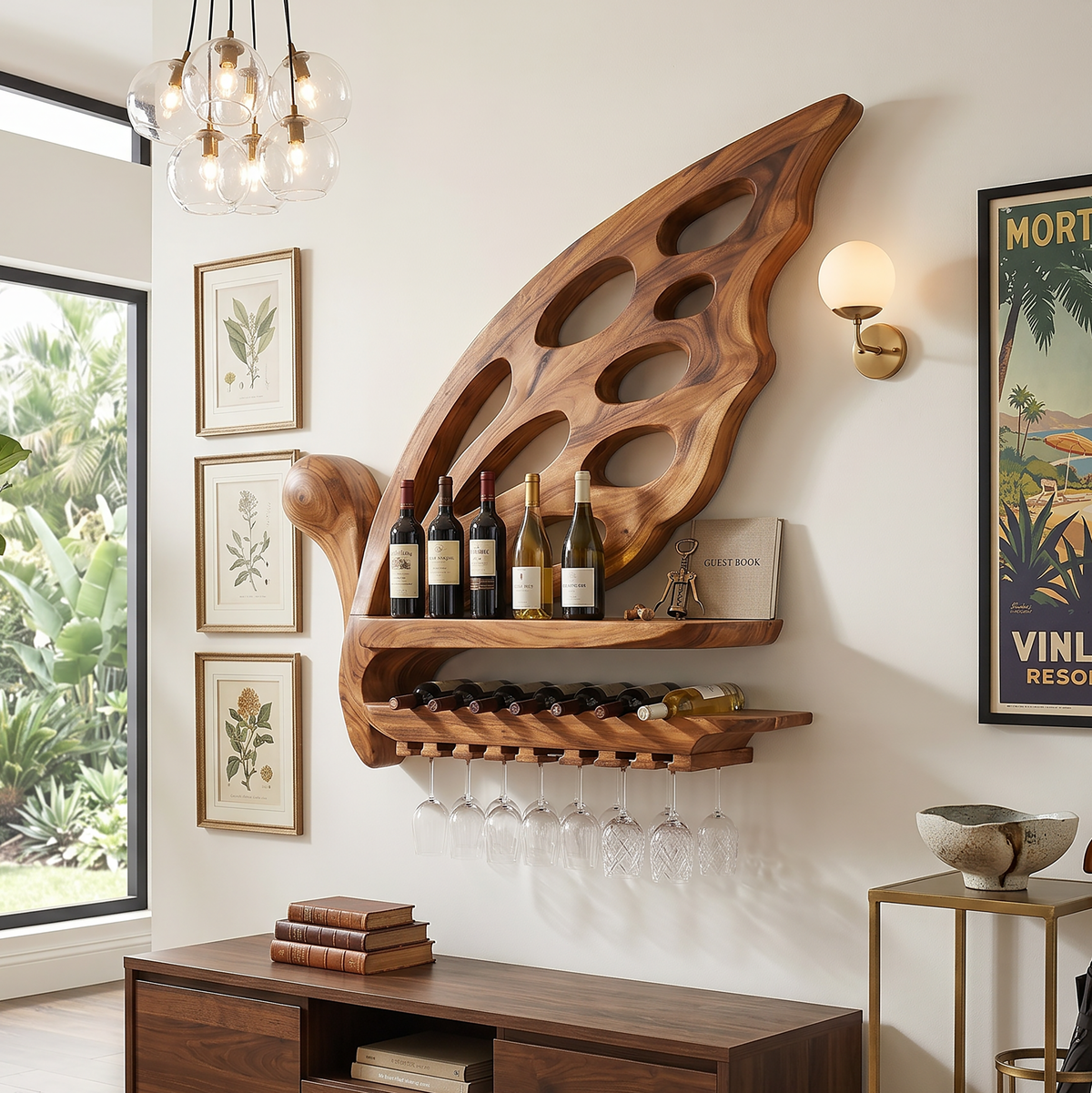 Industrial Wine Holder For Home Bar SILDTTRWH119