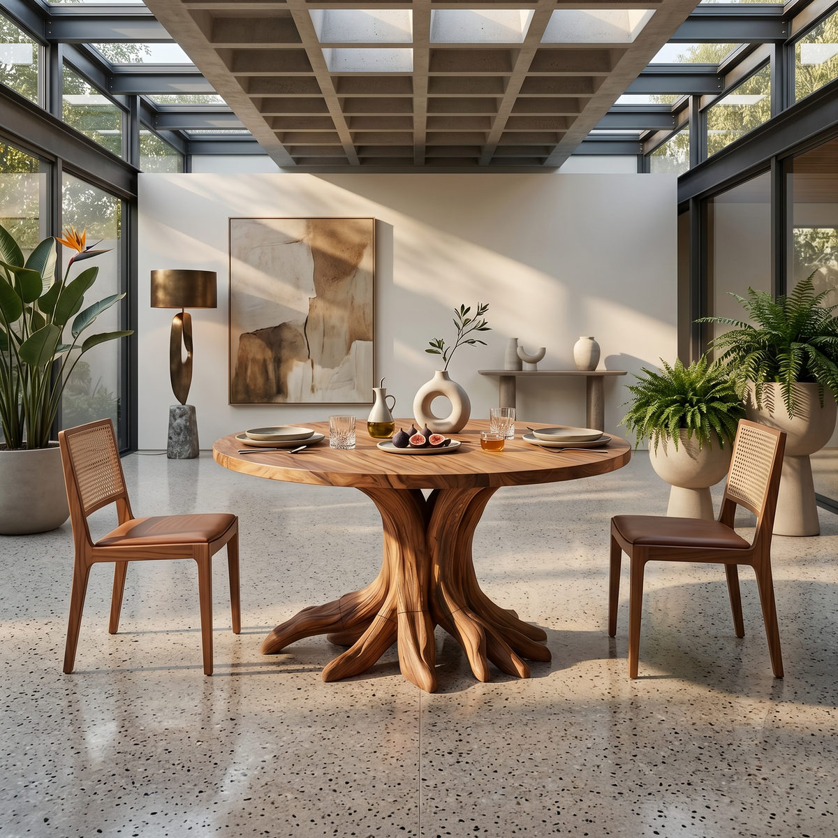 Handcrafted Wood Dining Table For Kitchen Interior SILDTTNDN011