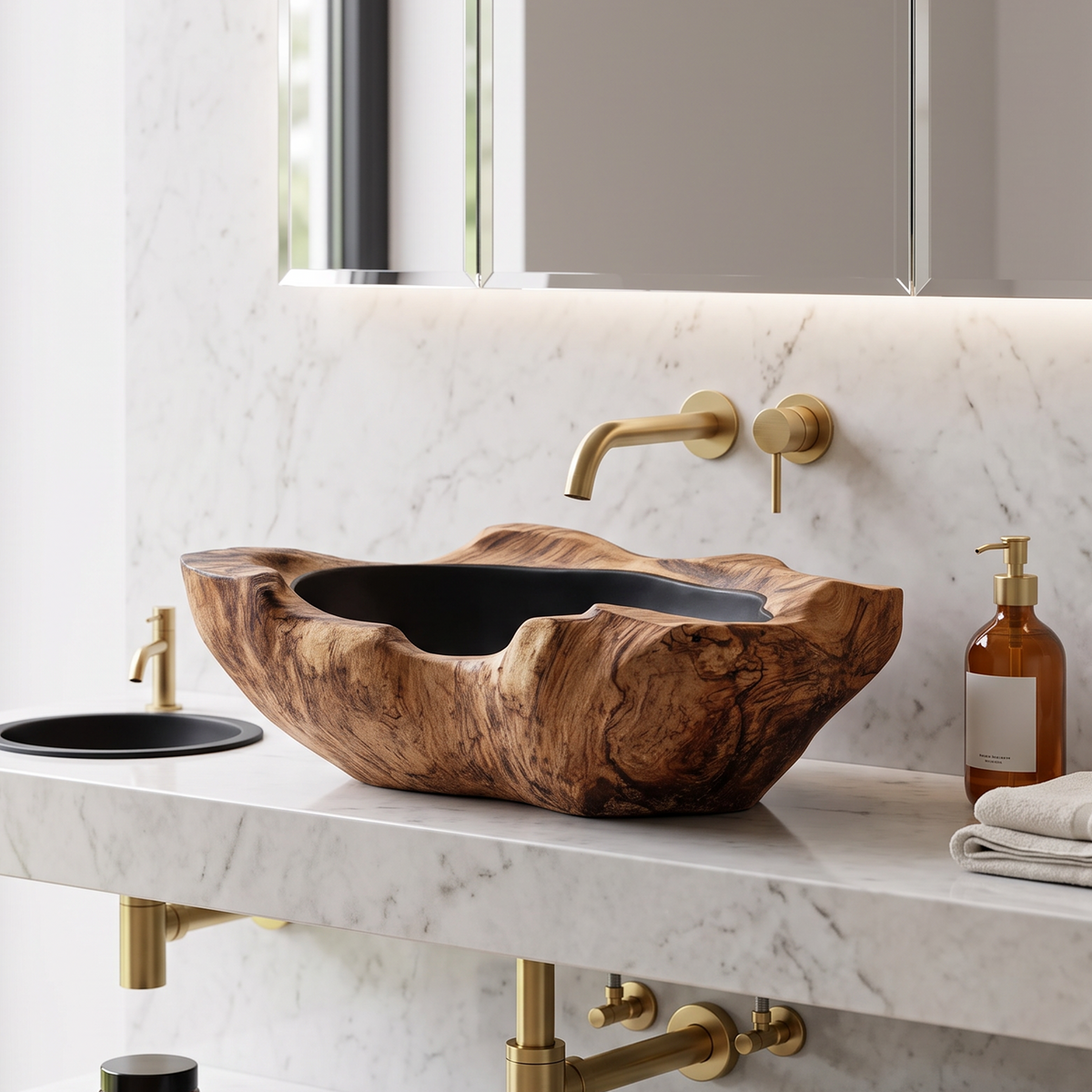 Farmhouse Wooden Vessel Sink For Cozy Bathroom Decor SILDTTNVS008