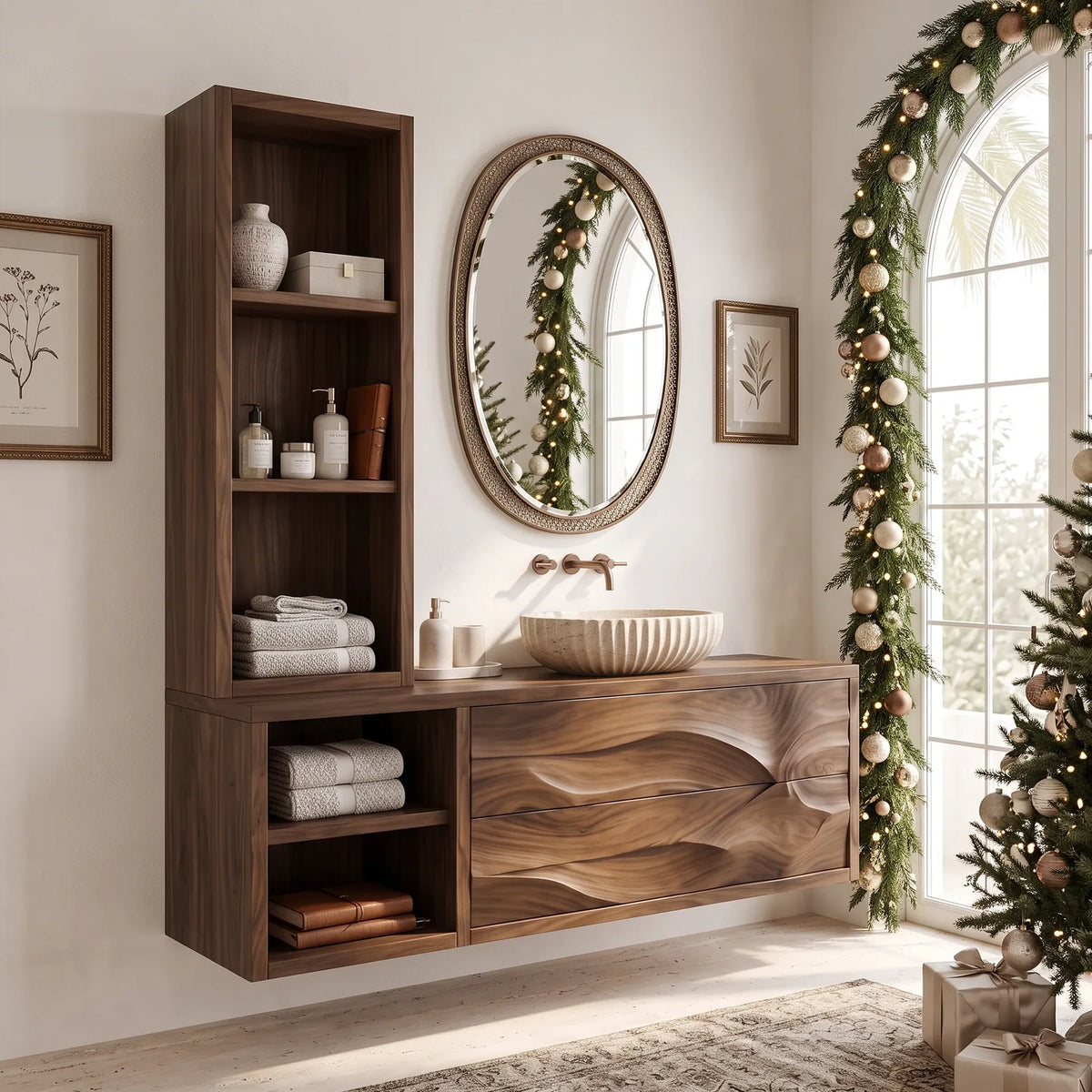 Mid Century Christmas Floating Vanity Urban Apartment SILDTTRBRV241