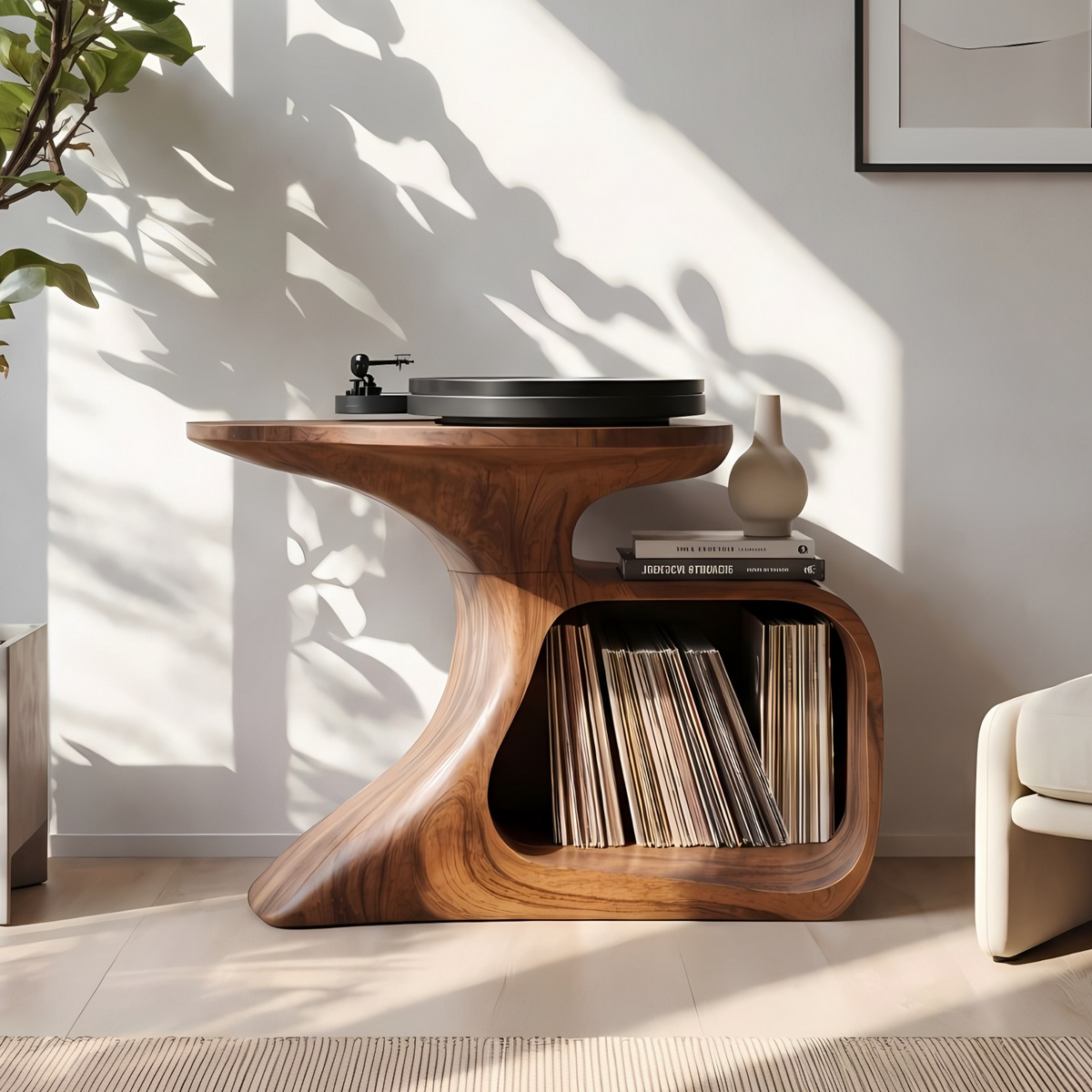 Handcrafted Record Stand Artisan Living Room Decor SILDTTNRPT002