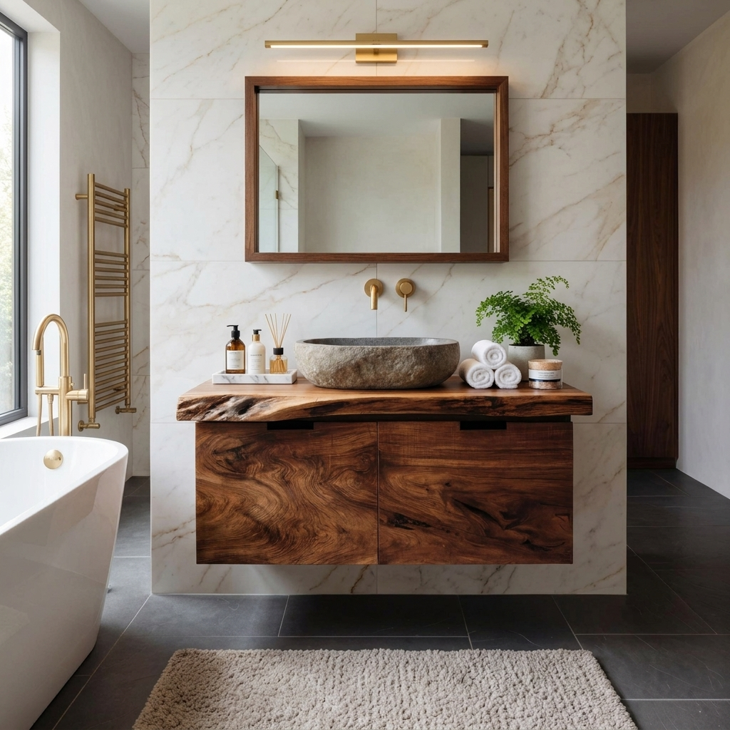 Contemporary Floating Bathroom Vanity For Bathroom RTTHTTBRV004