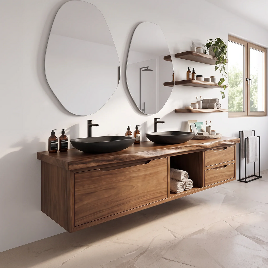 Contemporary Double Sink Bathroom Vanity Modern Ensuite SILDTTRBRV207