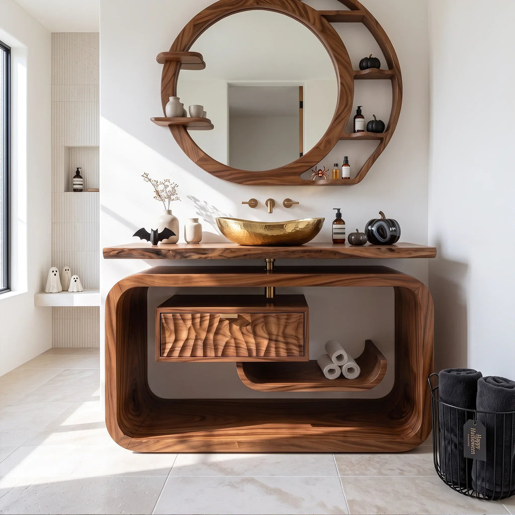 Farmhouse Skull Bathroom Vanity Contemporary Bathroom SILDTTRBRV229