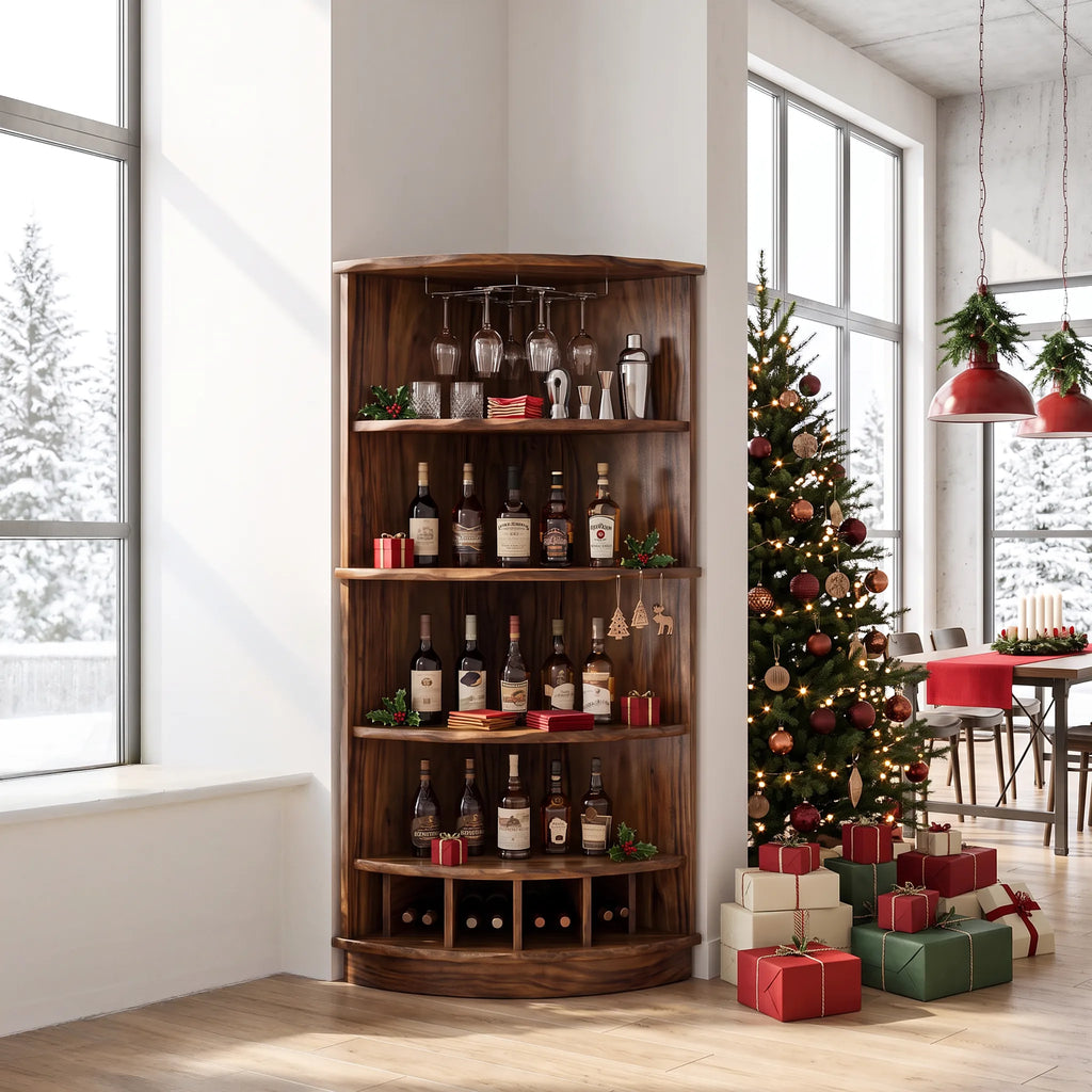 Handcrafted Xmas Corner Wine Cabinet Dining Room SILDTTRBCA035