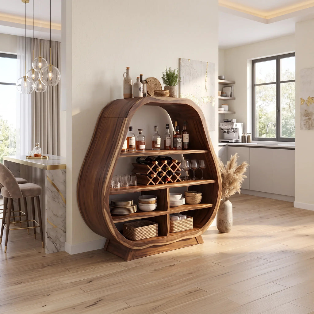 Handcrafted Wine Bar Cabinet Dining Room SILDTTRBCA008
