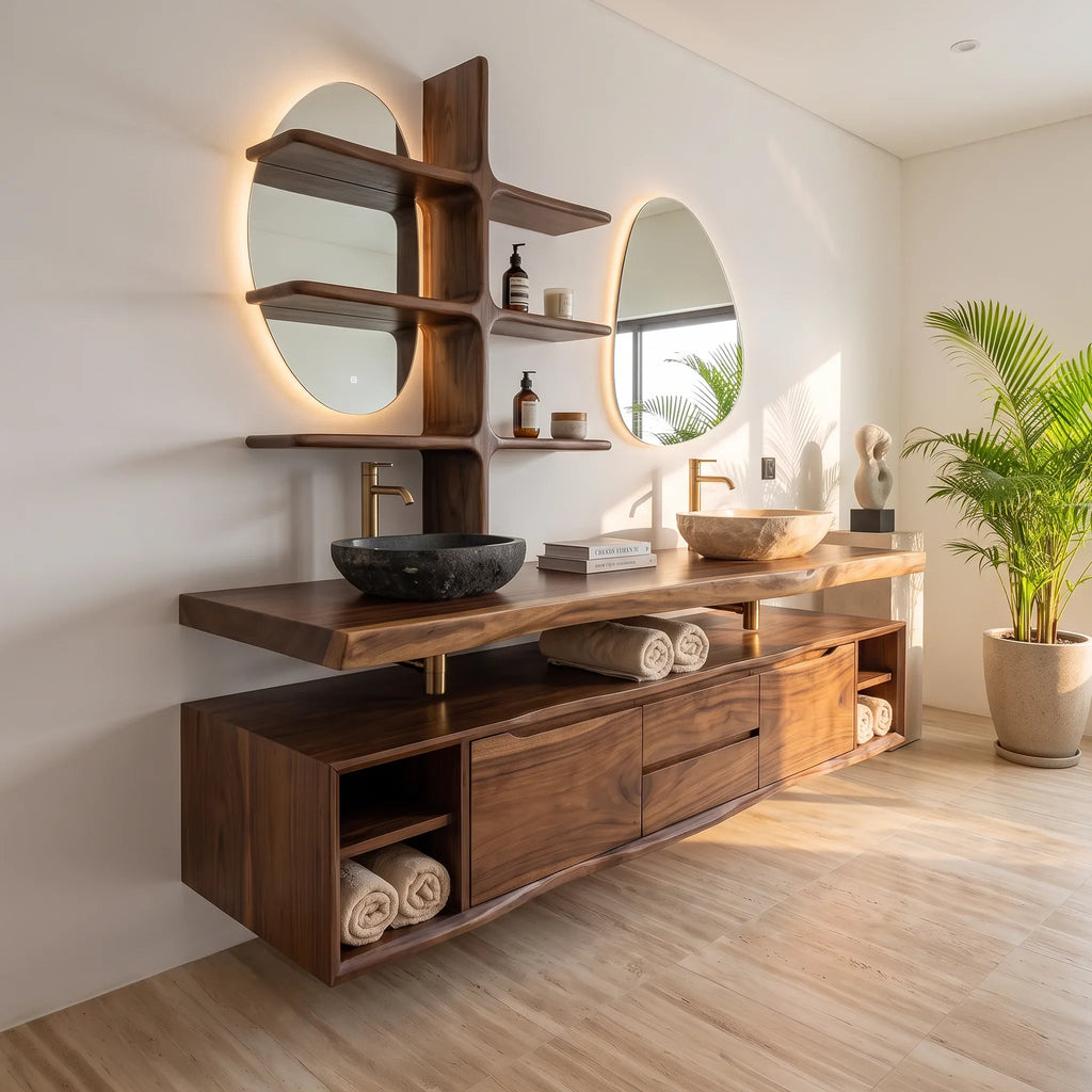 Contemporary Wall Mounted Bathroom Vanity Wellness Suite SILDTTRBRV204