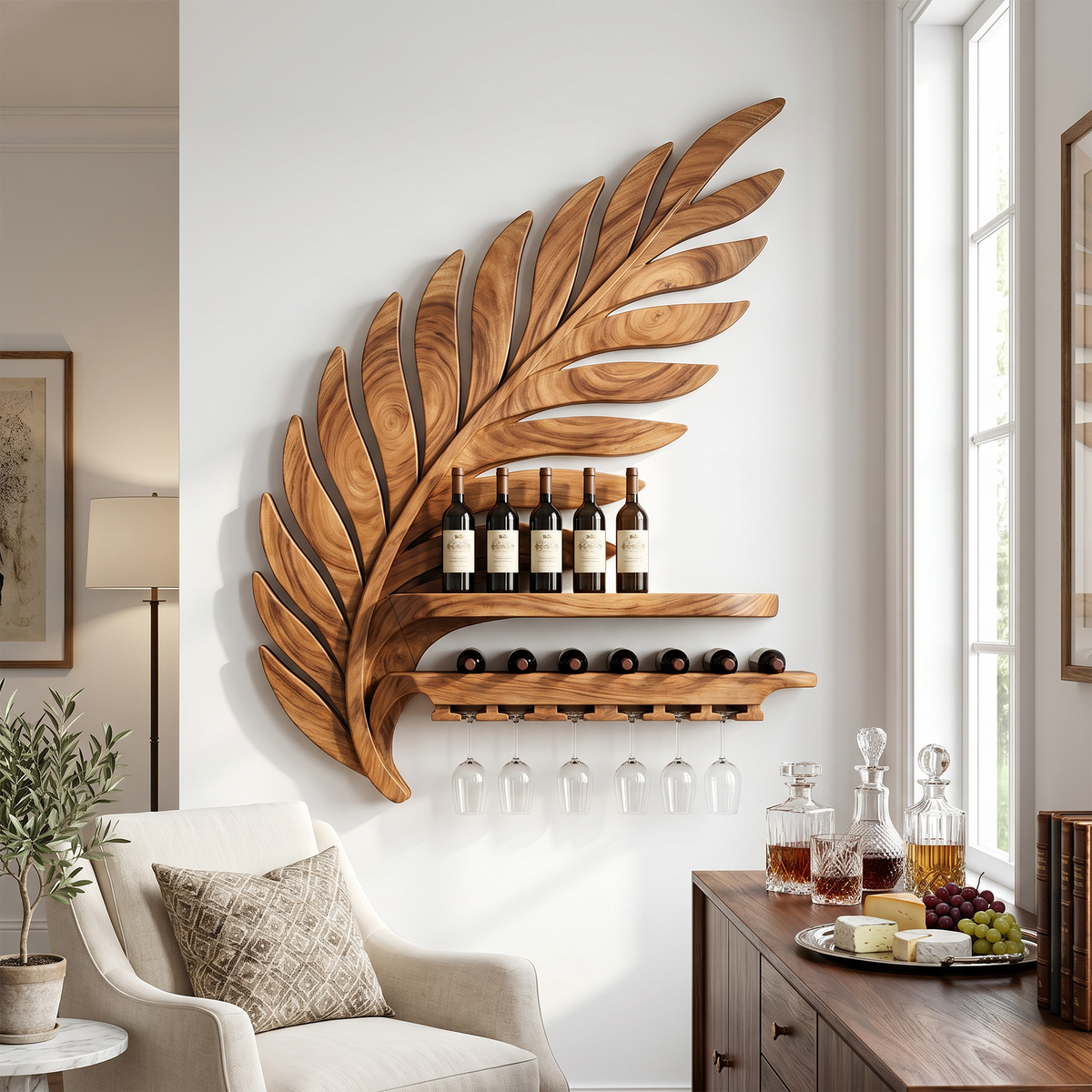 Industrial Wall Wine Rack For Loft Interior SILDTTRWH117