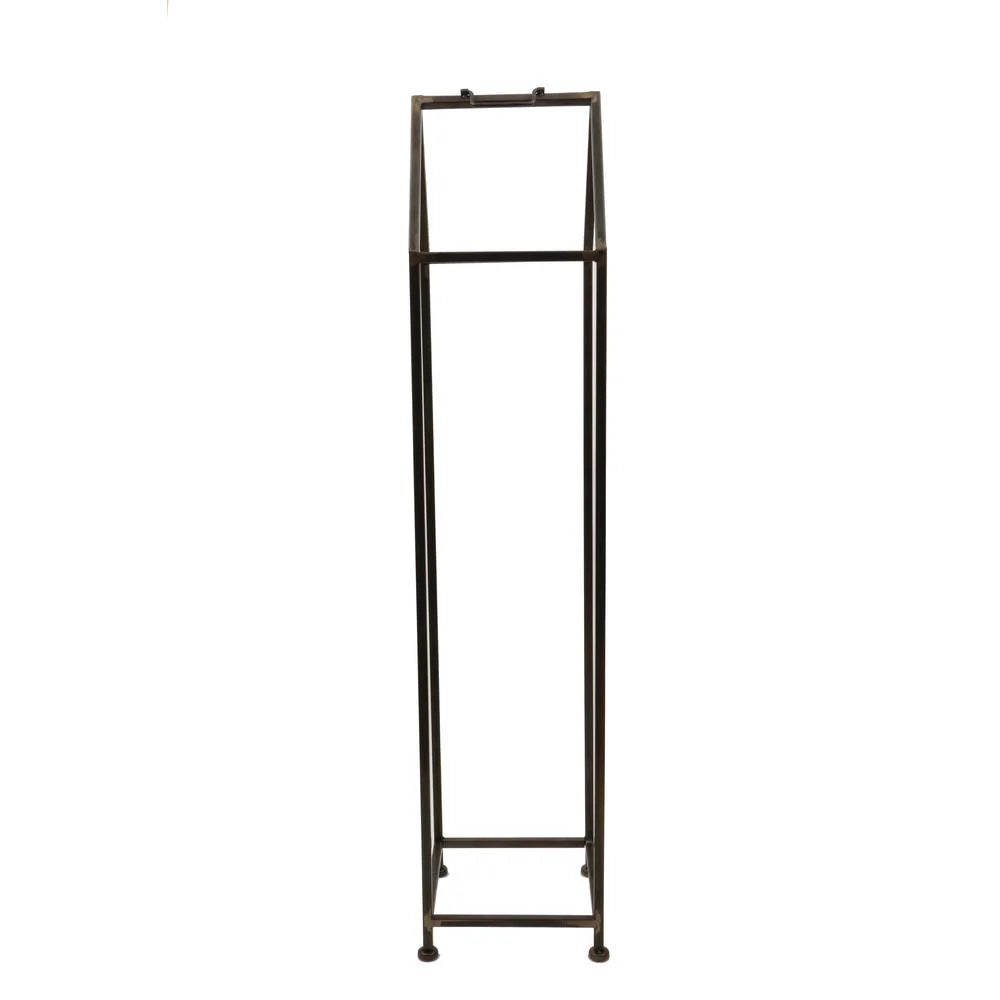 3R Studios House Shaped Metal Log Holder, 13 in. L x 12.5 in. W x 55.75 in. H