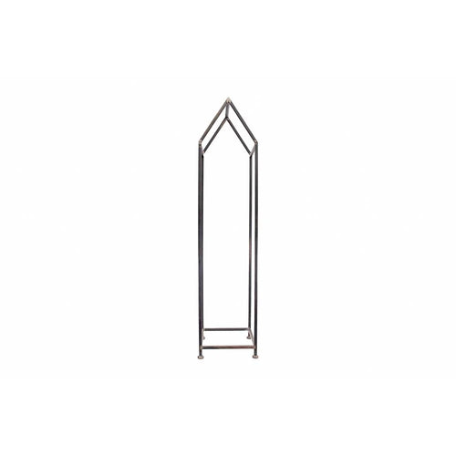 3R Studios House Shaped Metal Log Holder, 13 in. L x 12.5 in. W x 55.75 in. H