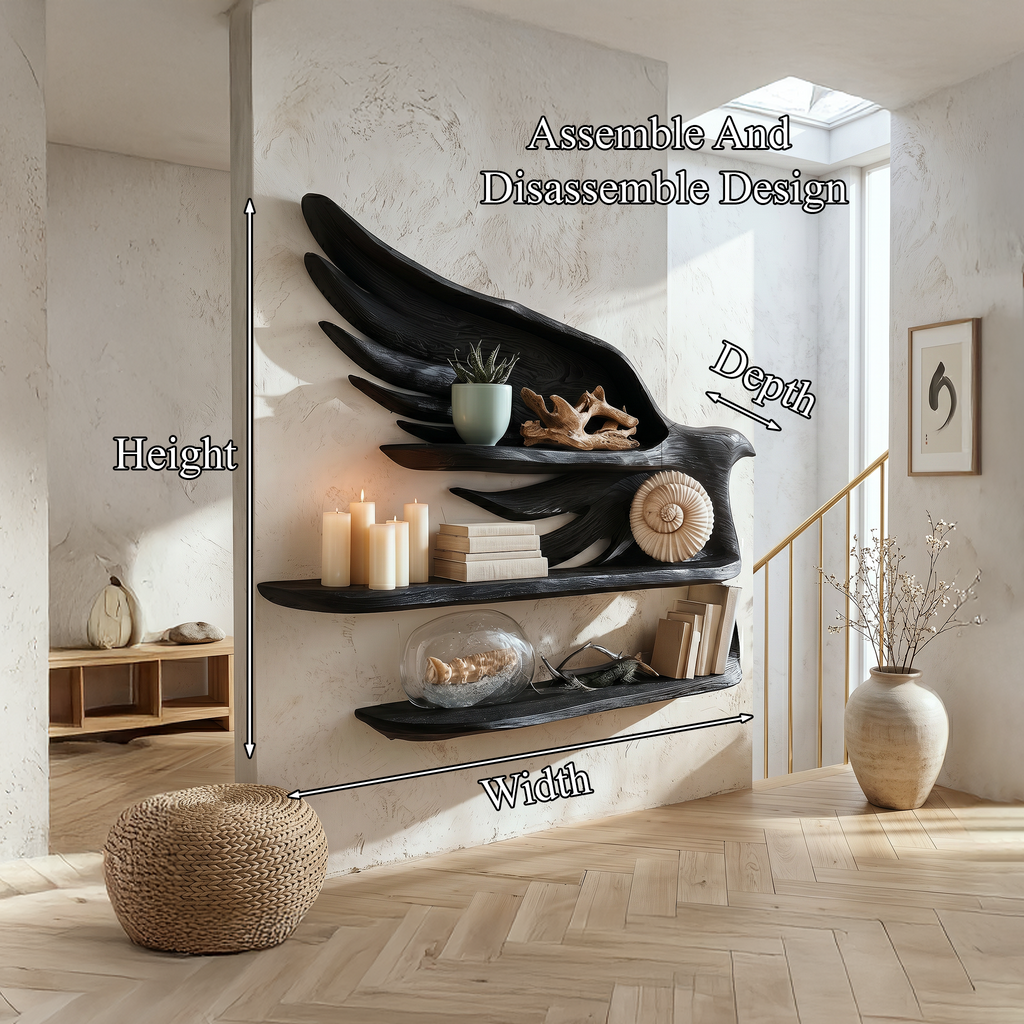 Handcrafted Wave Bookshelf With Artistic Curved Structure For Home Decor SINLHABS048