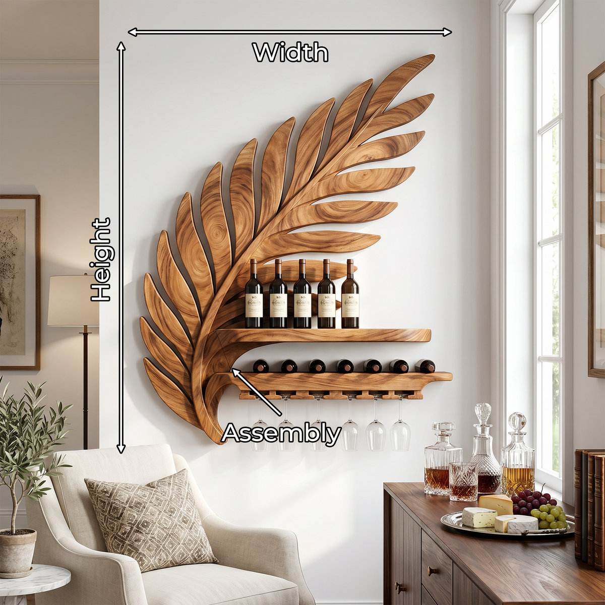Industrial Wall Wine Rack For Loft Interior SILDTTRWH117