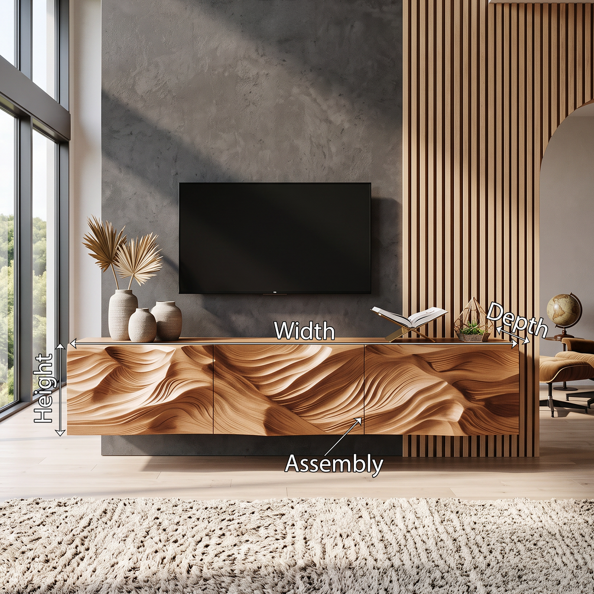 Farmhouse TV Cabinet For Cozy Living Room Decor SILDTTRTVC063