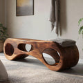 Handcrafted Sculptural Bench For Bedroom Or Entryway SITHHNCHR048