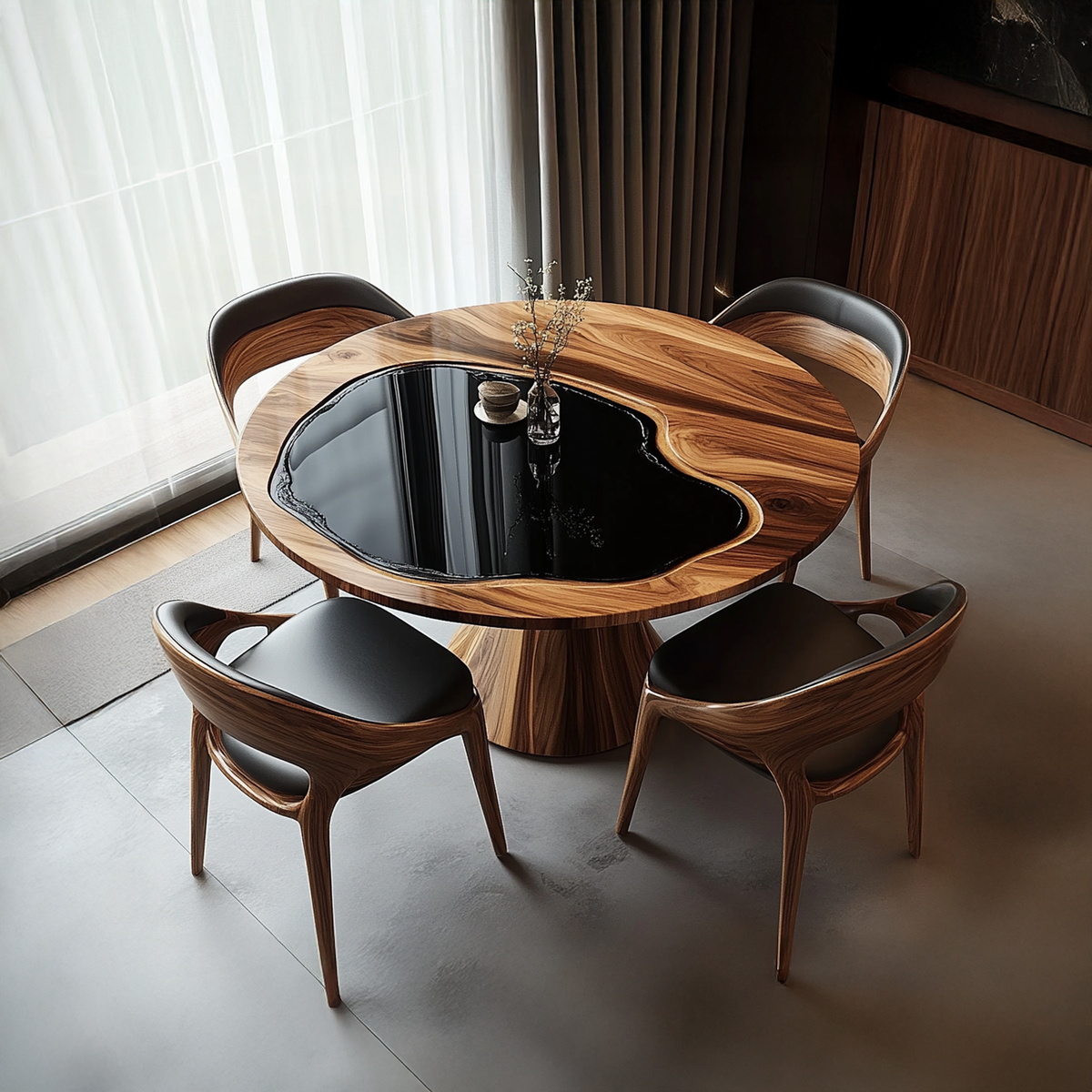 Handmade Round Kitchen Table Home Decor Housewarming Gift SINLDT018