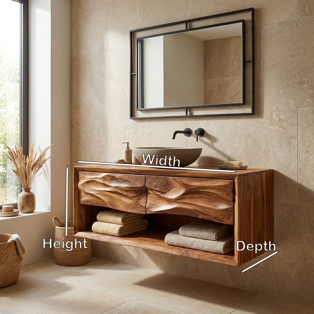 Contemporary Wooden Bathroom Vanity For Bathroom Or Spa Decor RTTHHNBRV020