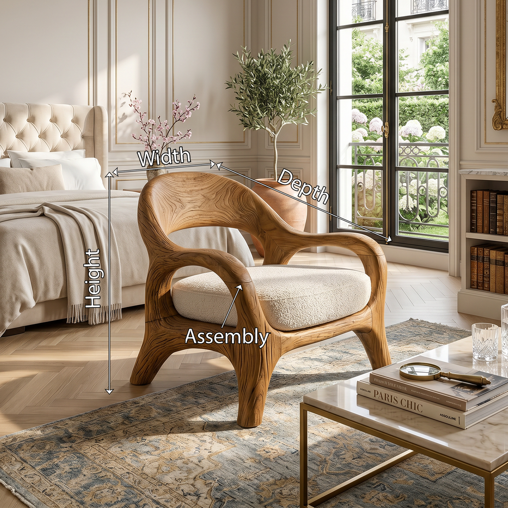 Biophilic Sculptural Accent Chair Conservatory Sunroom SILDTTRCHR009