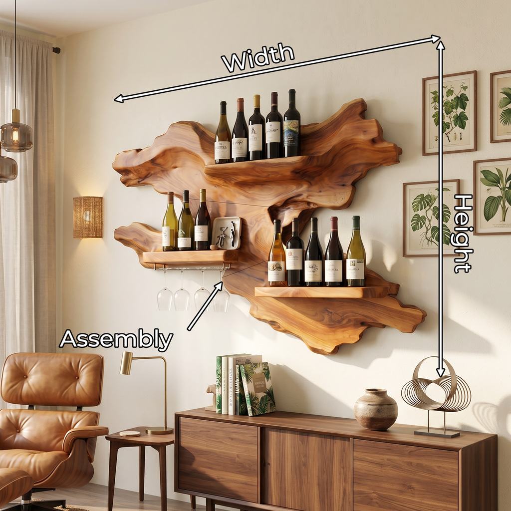 Farmhouse Wooden Wine Rack For Home Bar SILDTTRWH095