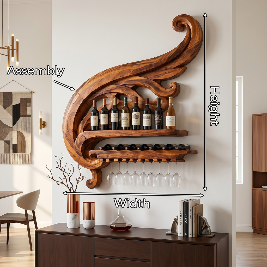 Farmhouse Wine Bottle Holder For Kitchen SILDTTRWH115