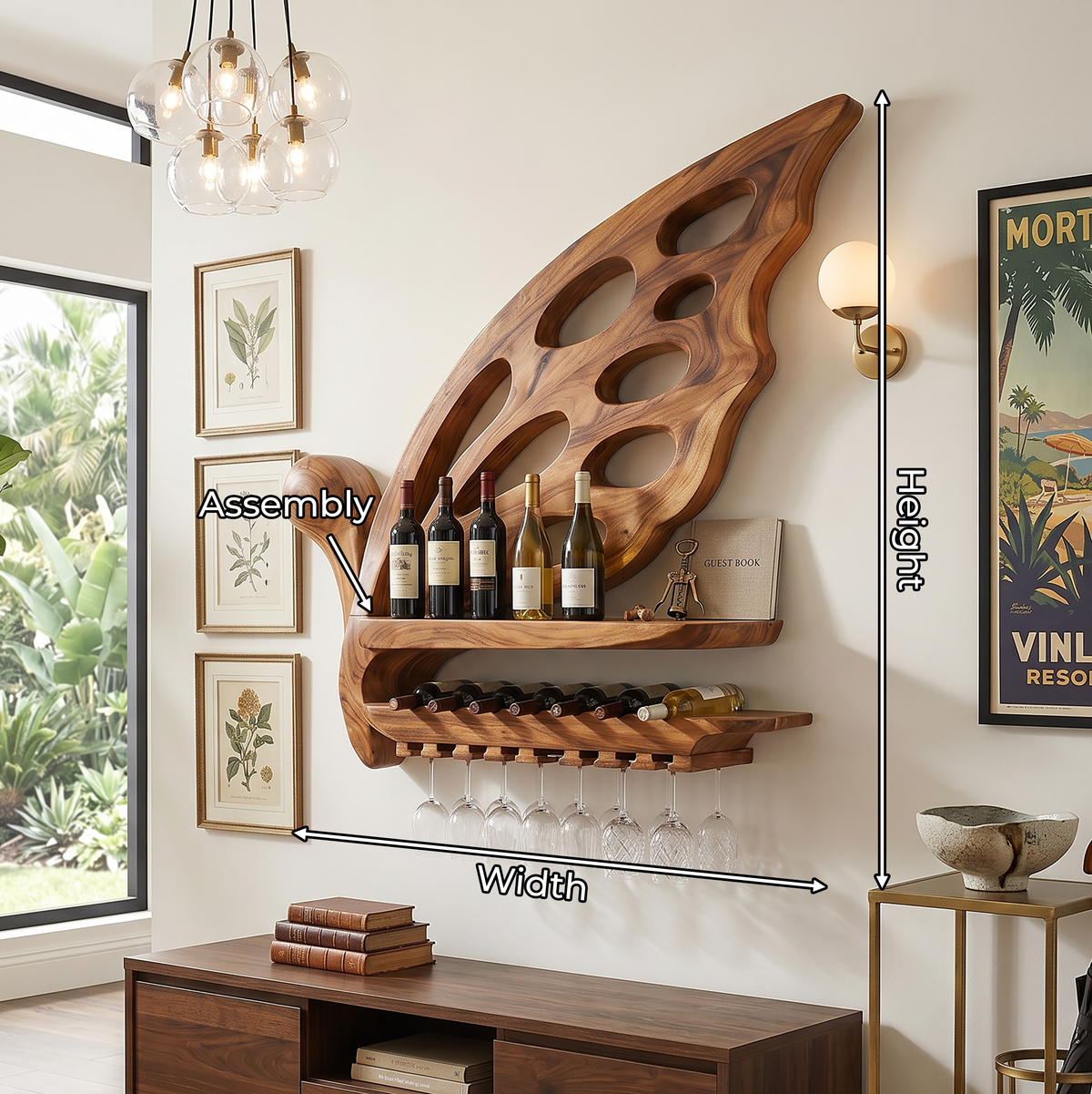 Industrial Wine Holder For Home Bar SILDTTRWH119