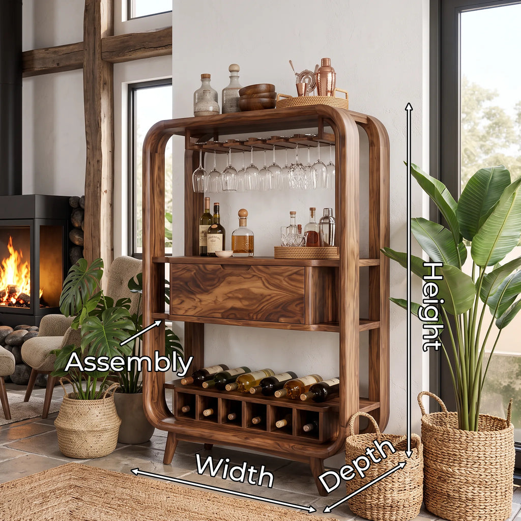Handcrafted Organic Modern Home Bar Cabinet Tropical Retreat SILDTTRBCA017