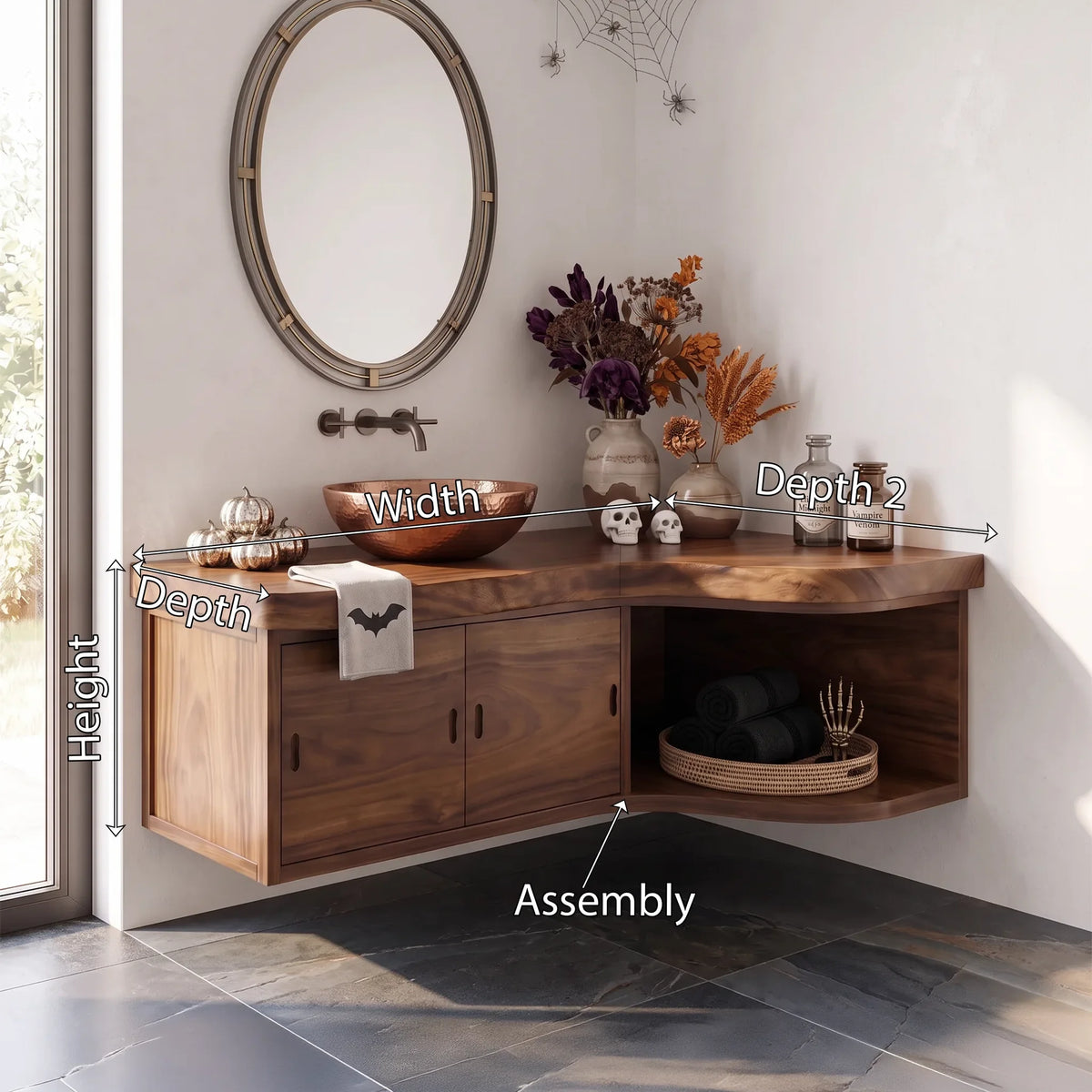 Farmhouse Pumpkin Bathroom Vanity Wellness Room SILDTTRBRV219