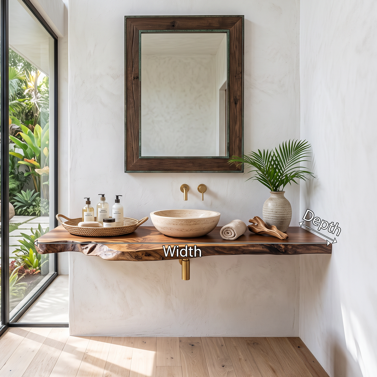 Handcrafted Solid Wood Vanity For Furniture Decor SILDTTRBAS015