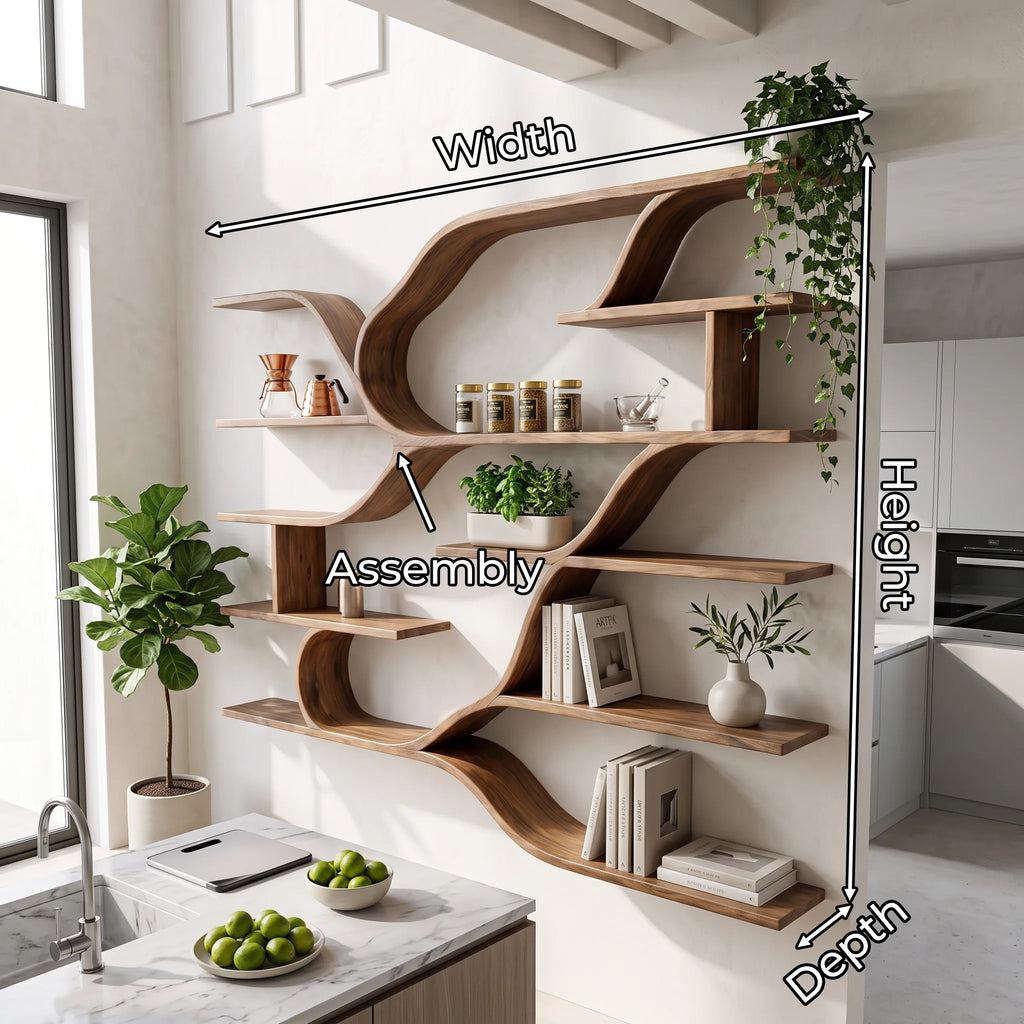 Farmhouse Floating Wood Shelves for Kitchen SILDTTRWMS075
