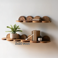 Floating Corner Shelf Solid Wood Home Accent Gift SINLSAFL078