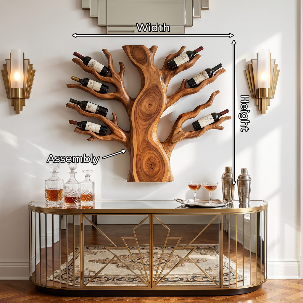 Coastal Floating Wine Rack For Living Room SILDTTRWH113