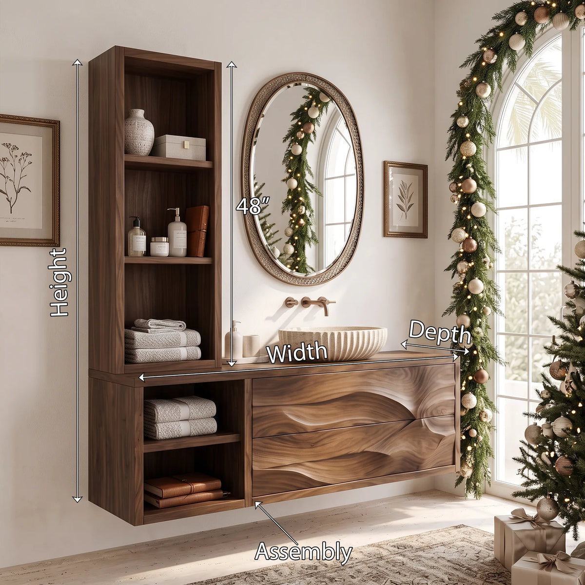 Mid Century Christmas Floating Vanity Urban Apartment SILDTTRBRV241