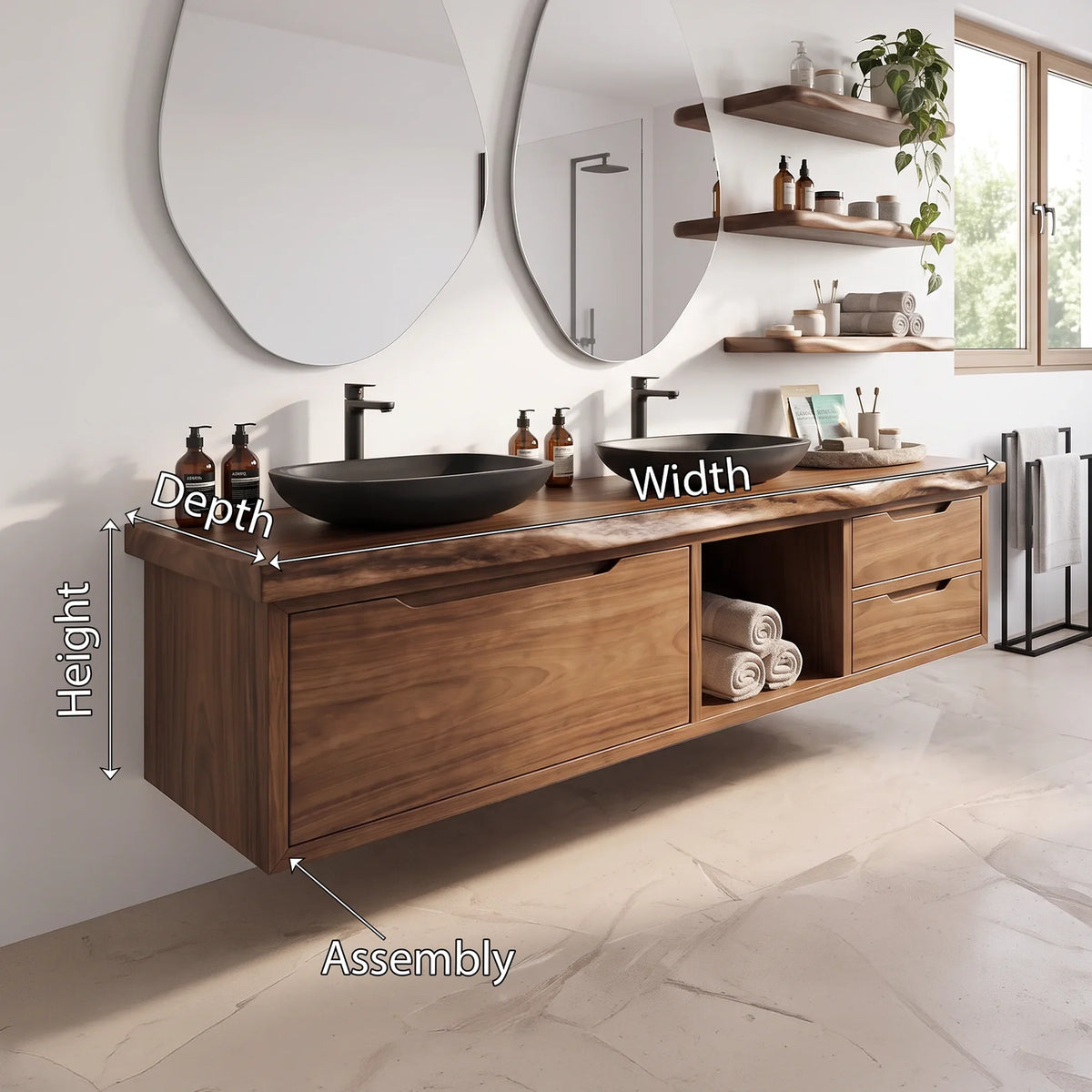 Contemporary Double Sink Bathroom Vanity Modern Ensuite SILDTTRBRV207
