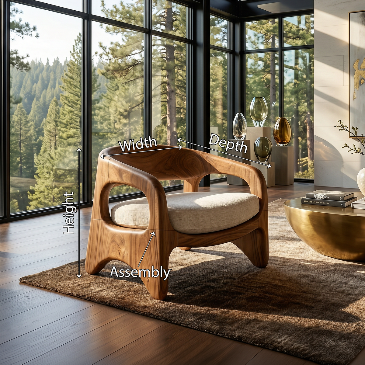 Coastal Contemporary Accent Chair Ocean View Living Room SILDTTRCHR015