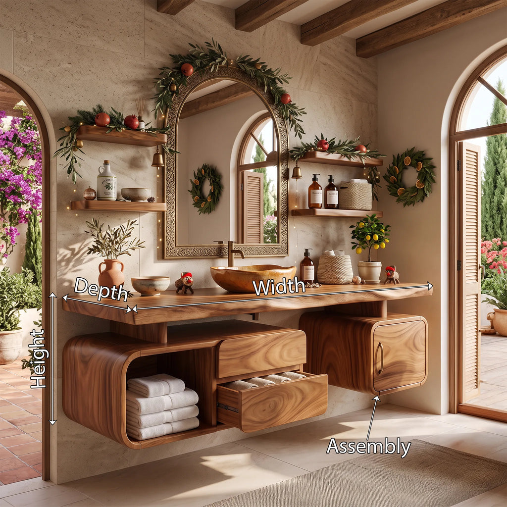 Handcrafted Organic Modern Christmas Vanity Beach Retreat SILDTTRBRV246