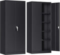 Atripark Metal Storage Cabinet With Lock, 72in Lockable Garage Tool Cabinet With Doors