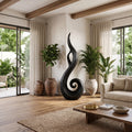 Handcrafted Spiral Wood Sculpture For Luxury Foyer Home Decor SILDTTRAS045
