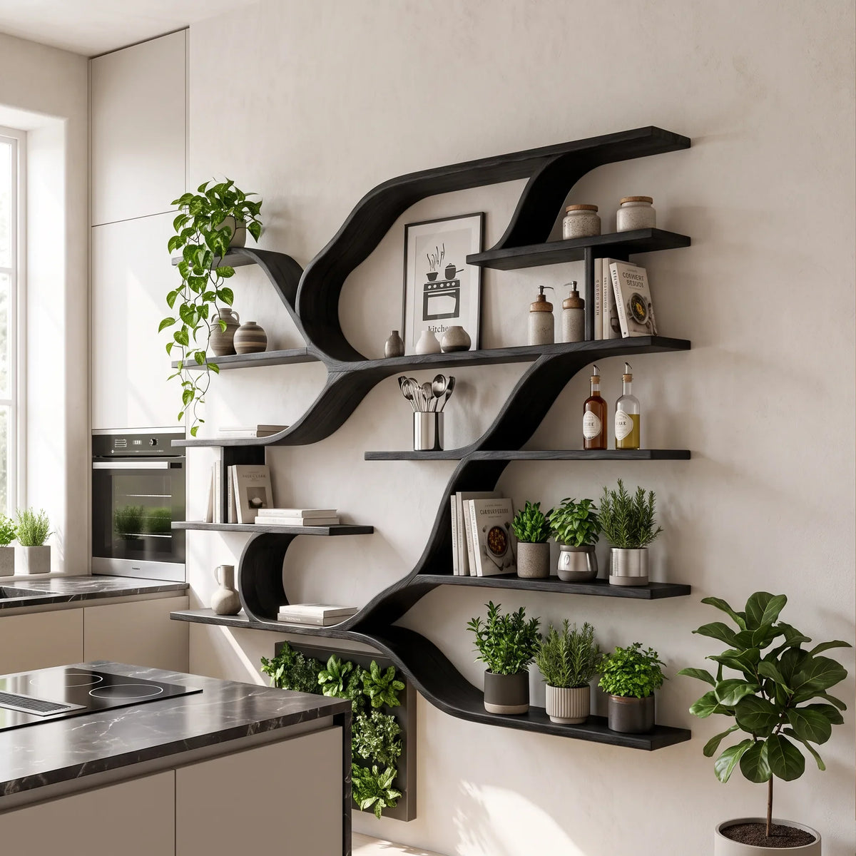 Farmhouse Floating Wood Shelves for Kitchen SILDTTRWMS075