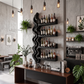 Japandi Wine Storage Rack For Dining Room SILDTTRWH097