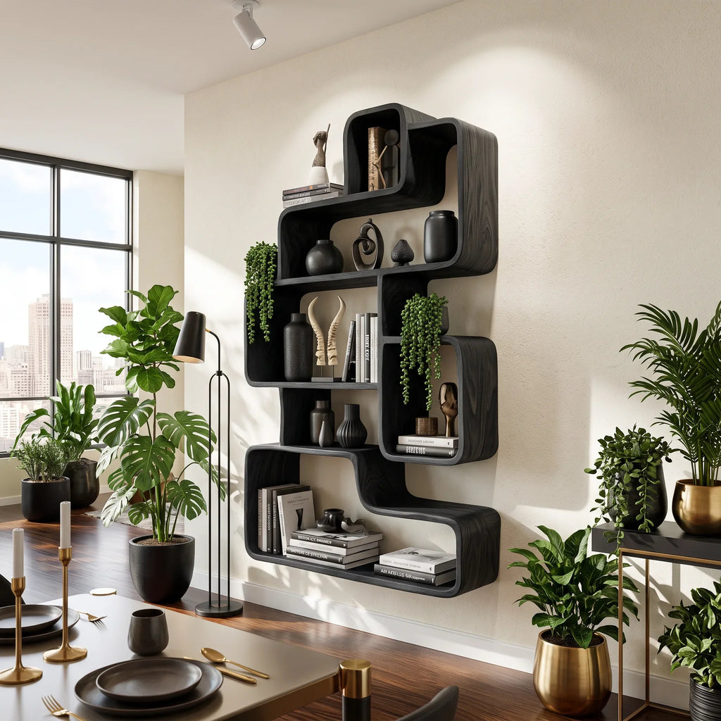 Farmhouse Wall Mounted Wood Shelves for Laundry Room SILDTTRWMS072