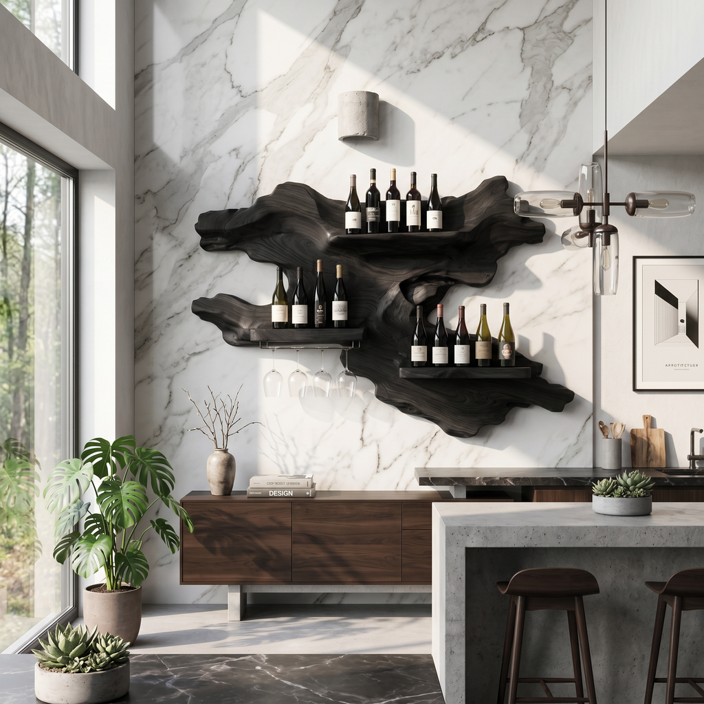 Farmhouse Wooden Wine Rack For Home Bar SILDTTRWH095