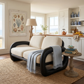 Mediterranean Inspired Wooden Sofa Coastal Living Room SILDTTRSFA006